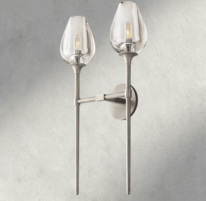 Nickle TULIP DOUBLE SCONCE