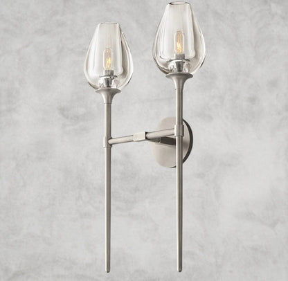 Nickle TULIP DOUBLE SCONCE
