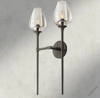 Bronze TULIP DOUBLE SCONCE