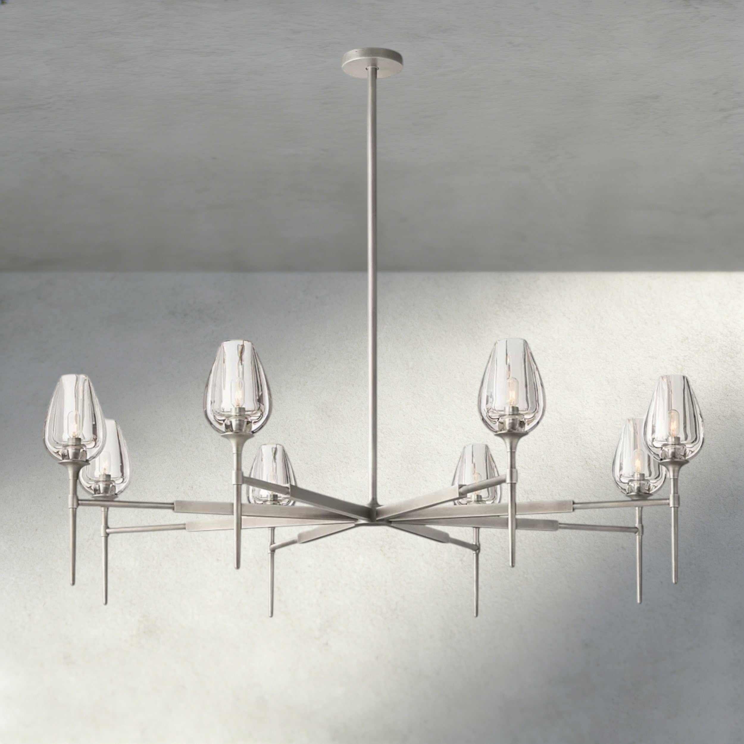 54" / Nickle TULIP ROUND CHANDELIER 27", 42", 54"
