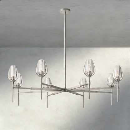 54" / Nickle TULIP ROUND CHANDELIER 27", 42", 54"