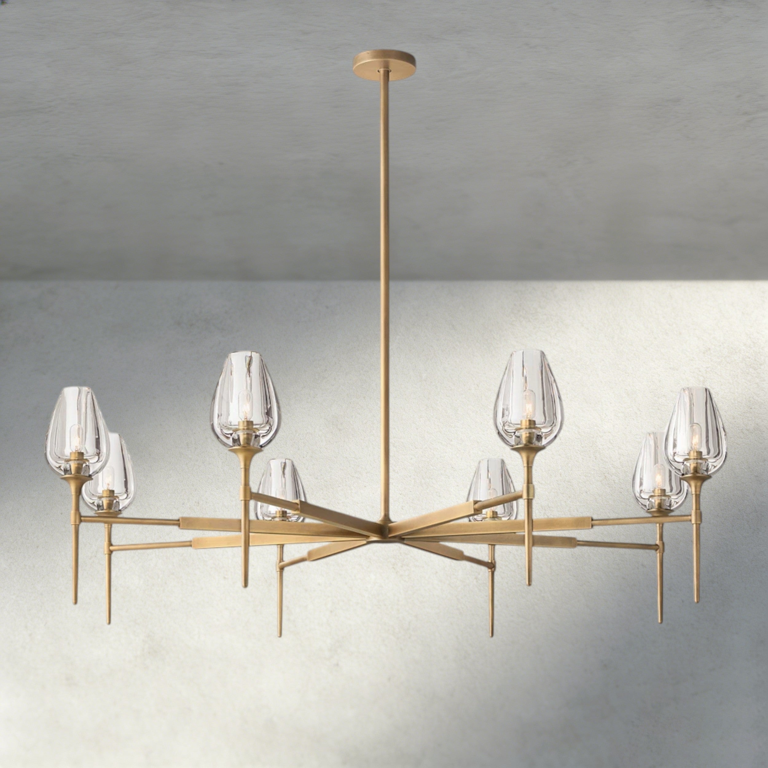 54" / Brass TULIP ROUND CHANDELIER 27", 42", 54"