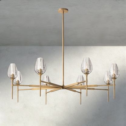 54" / Brass TULIP ROUND CHANDELIER 27", 42", 54"