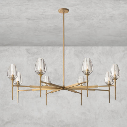 54" / Brass TULIP ROUND CHANDELIER 27", 42", 54"
