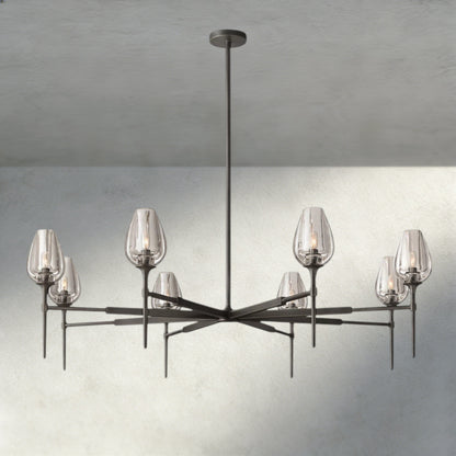 54" / Bronze TULIP ROUND CHANDELIER 27", 42", 54"