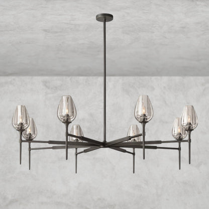 54" / Bronze TULIP ROUND CHANDELIER 27", 42", 54"