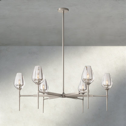 42" / Nickle TULIP ROUND CHANDELIER 27", 42", 54"