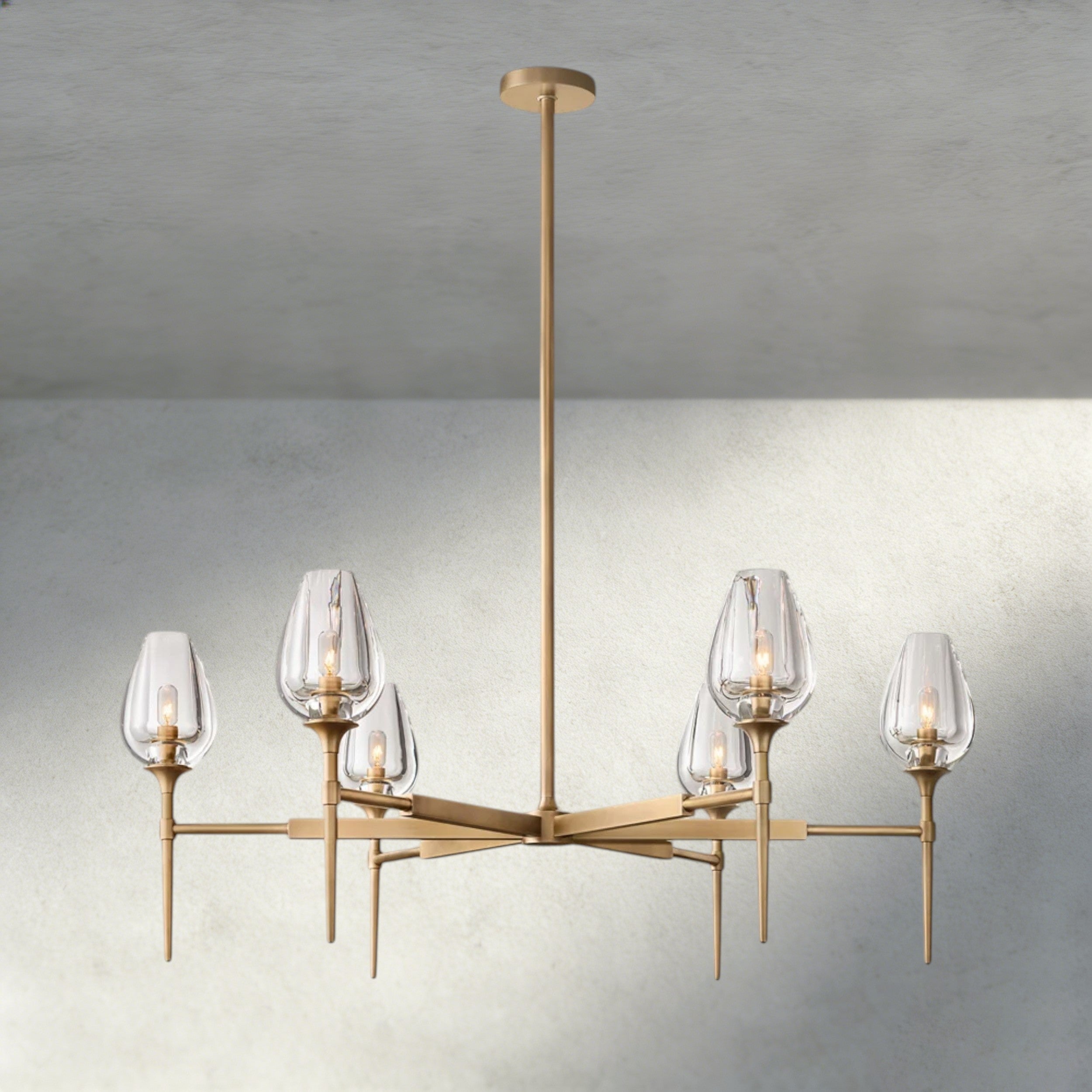 42" / Brass TULIP ROUND CHANDELIER 27", 42", 54"