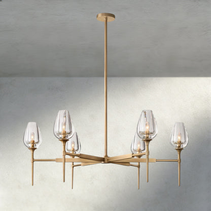 42" / Brass TULIP ROUND CHANDELIER 27", 42", 54"