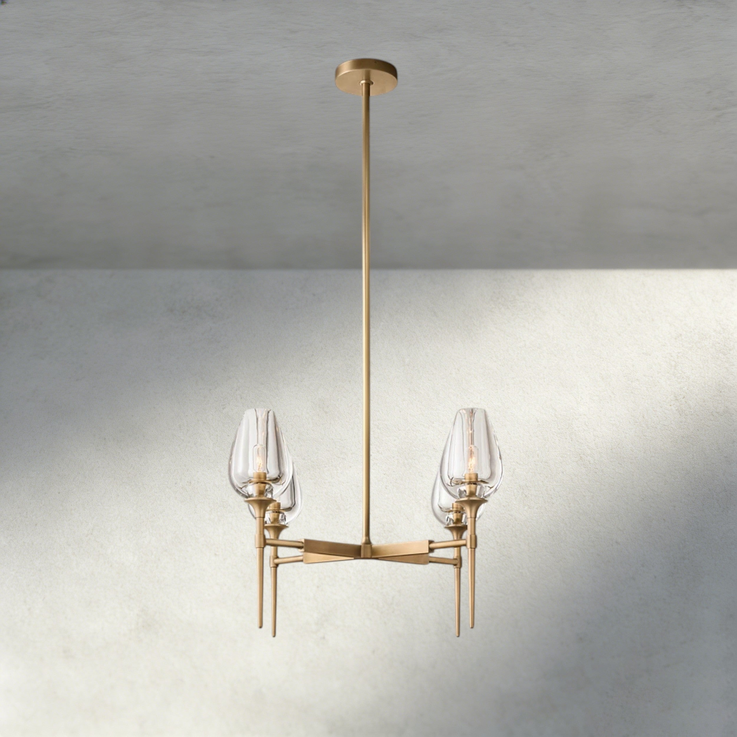 27" / Brass TULIP ROUND CHANDELIER 27", 42", 54"