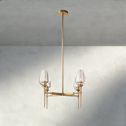 27" / Brass TULIP ROUND CHANDELIER 27", 42", 54"