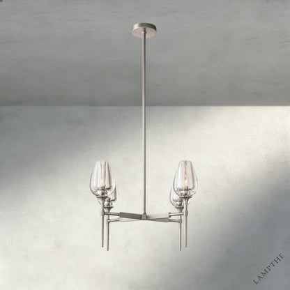 27" / Nickle TULIP ROUND CHANDELIER 27", 42", 54"