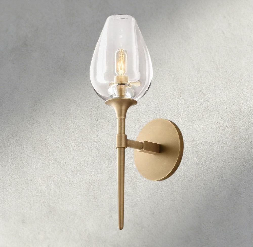 Brass TULIP SINGLE SCONCE