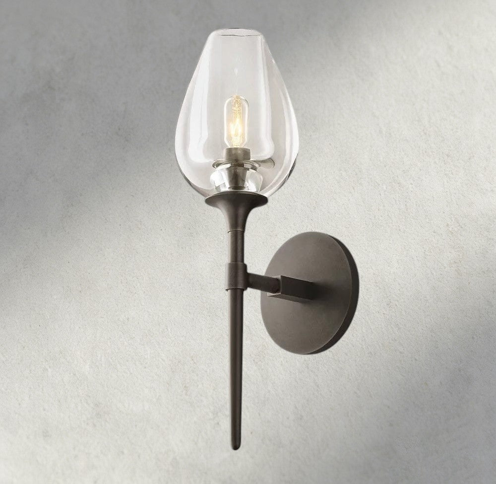 Bronze TULIP SINGLE SCONCE