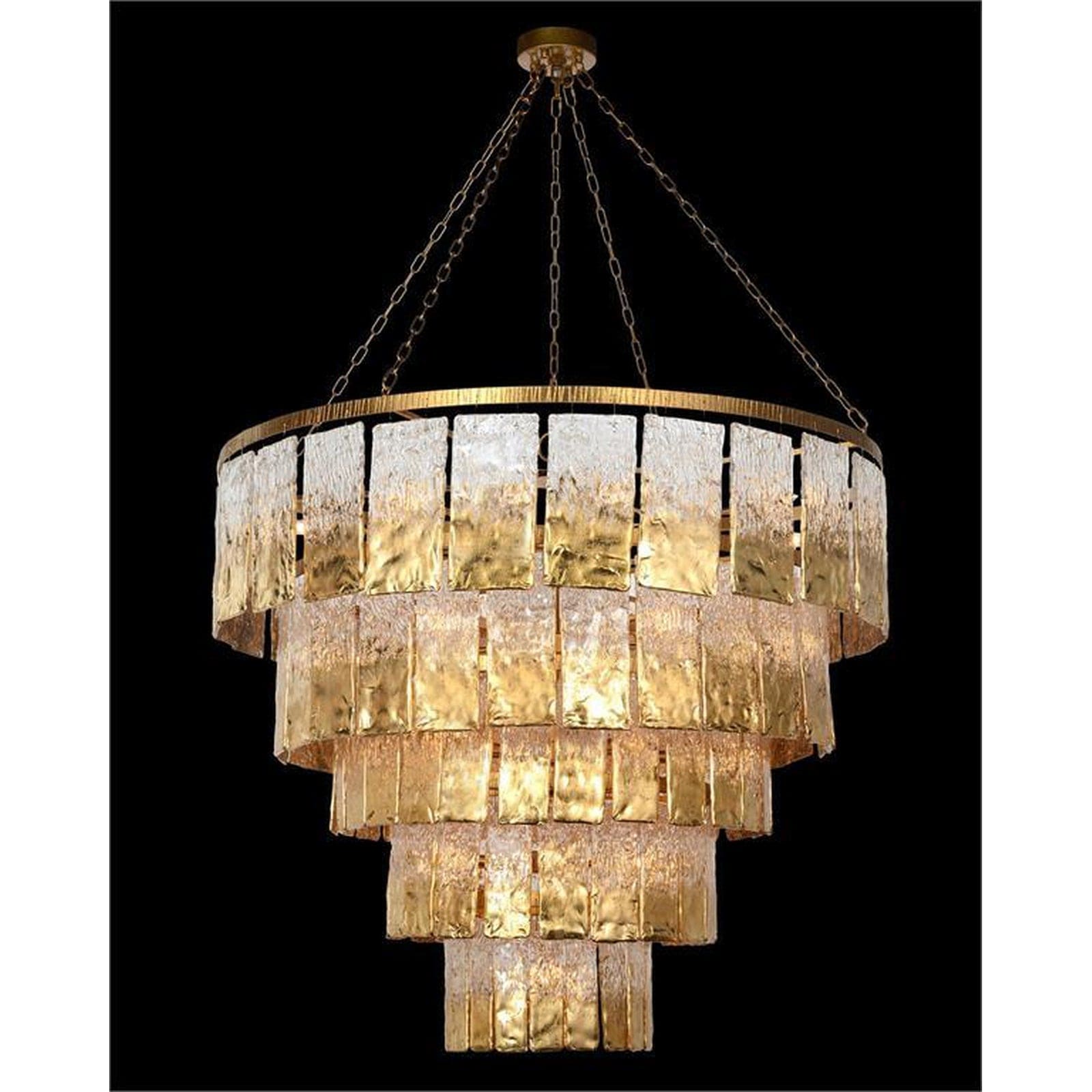 Twilight Twenty Four Light Slumped Glass Chandelier