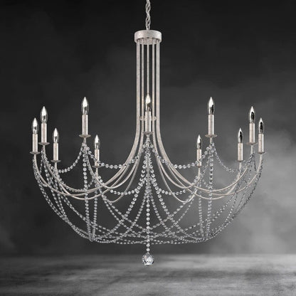 Antique Silver Verdana Chandelier