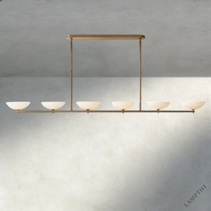 96" / Brass Vernet Linear Chandelier 60", 76", 96"
