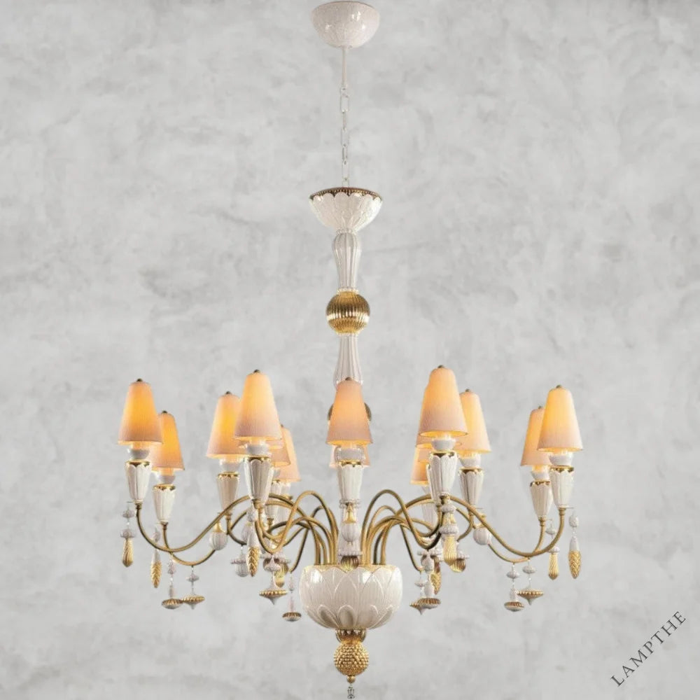 Golden Luster / Medium Vintage Nexora 16-Lights Chandelier