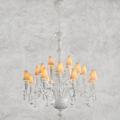 White Vintage Nexora 20-Lights Chandelier