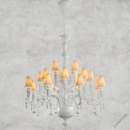 White Vintage Nexora 20-Lights Chandelier