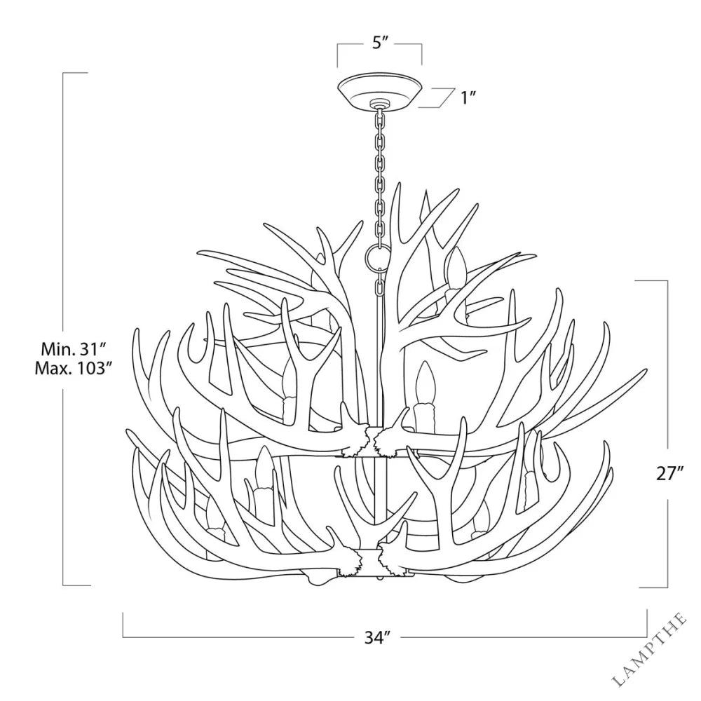 Waylon Antler Chandelier