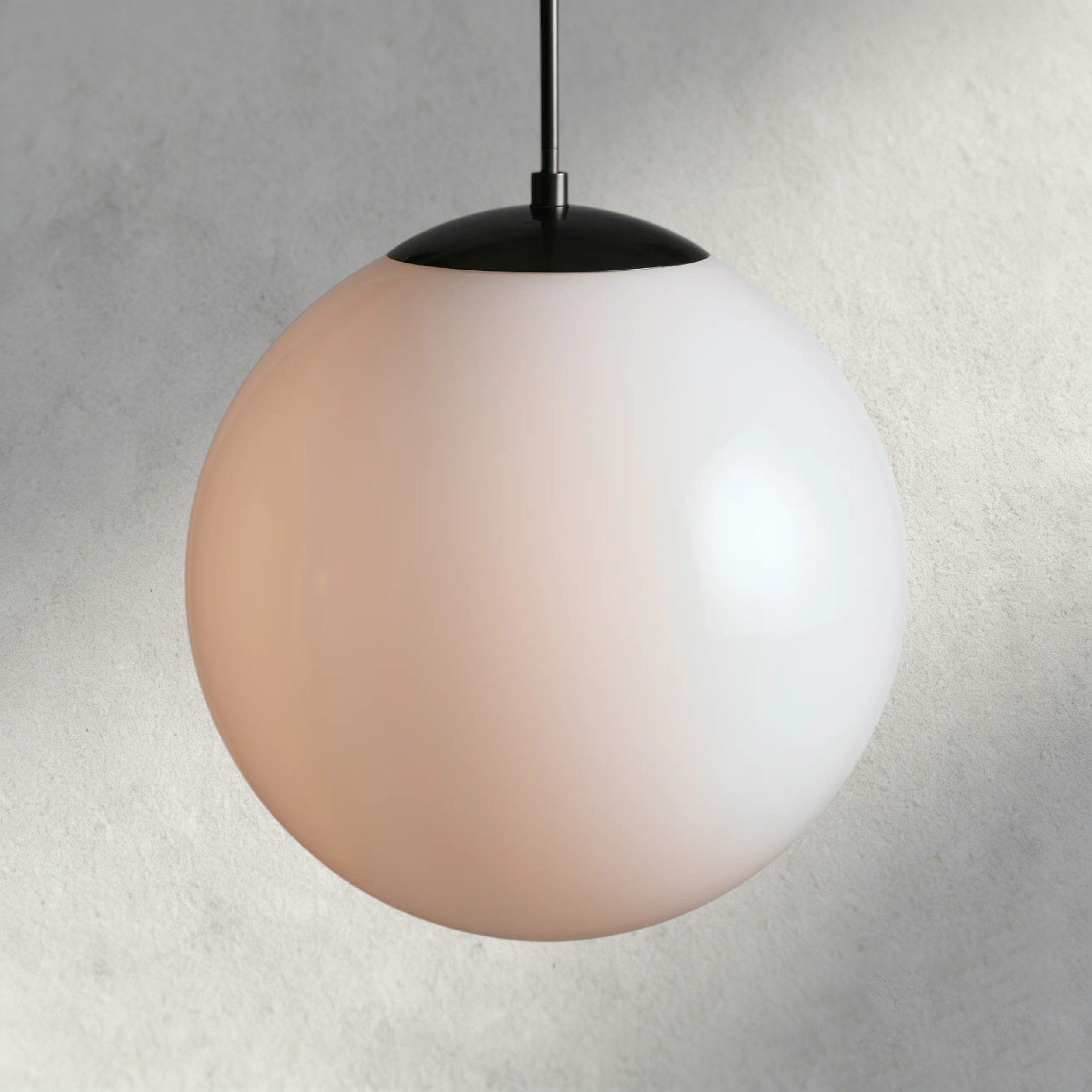 Bronze / Milk Wescott XL Globe Pendant with Rod