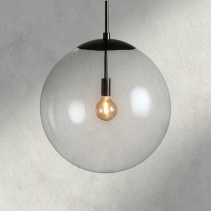 Bronze / Clear Wescott XL Globe Pendant with Rod