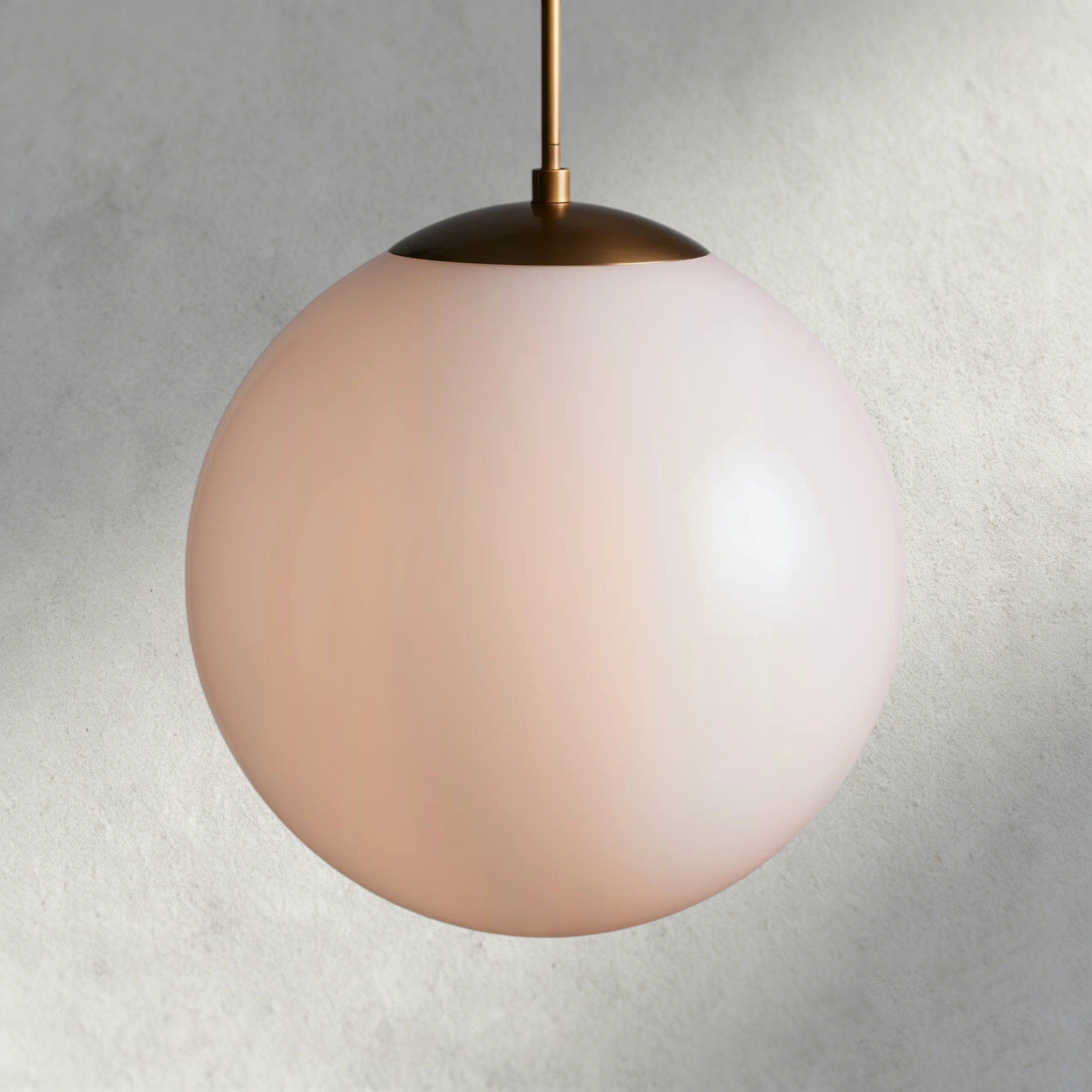 Brass / Milk Wescott XL Globe Pendant with Rod
