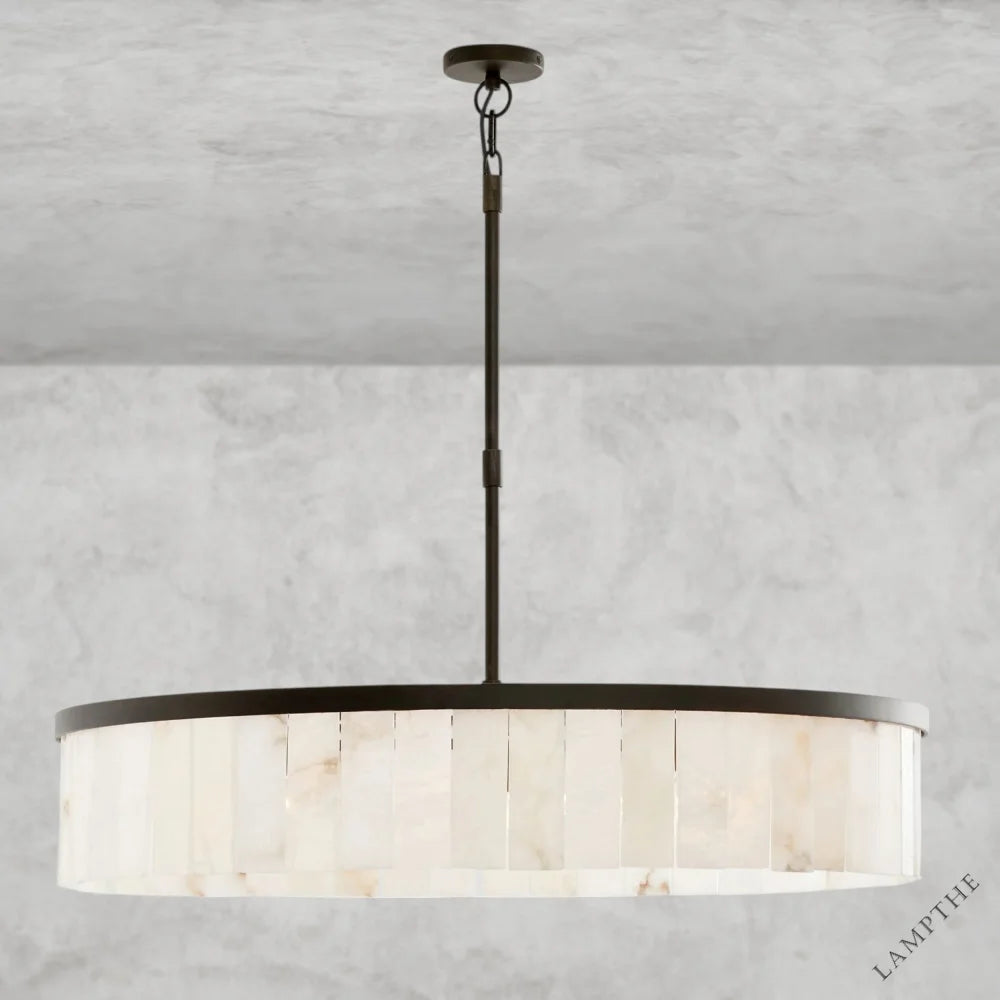 Widham One-Tire Round Alabaster Chandelier