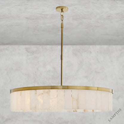 Widham One-Tire Round Alabaster Chandelier