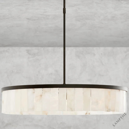 Widham One-Tire Round Alabaster Chandelier