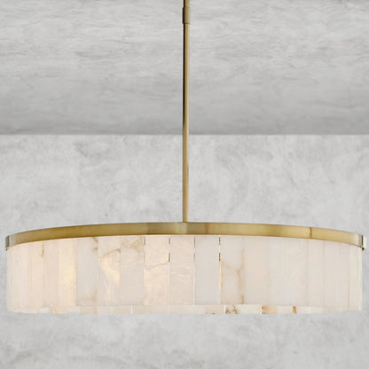 Widham One-Tire Round Alabaster Chandelier